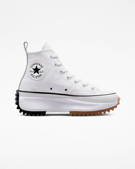 Women's Converse Run Star Hike Foundational Leather High Top Platform Shoes White / Black | AU C14E3B